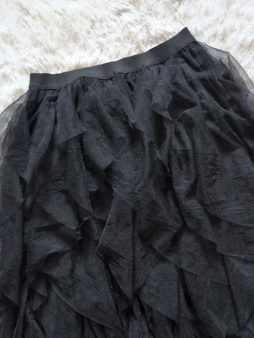 Blackmilk The Black Pirouette Layered Tulle Kawaii Goth Midi Skirt Small - Picture 7 of 13